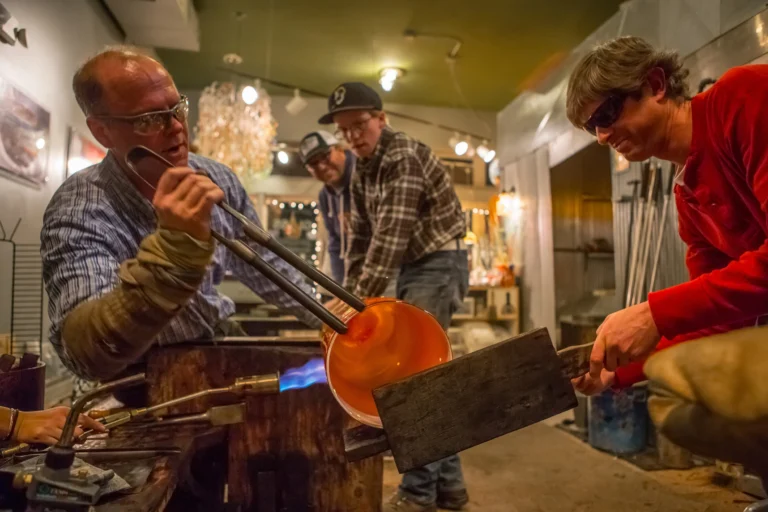 gatherhouse glassblowing demonstration 768x512