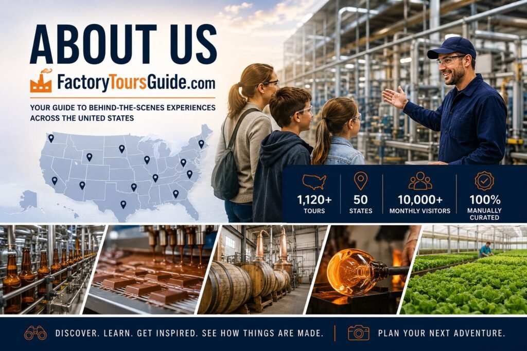 information about FactoryToursGuide website